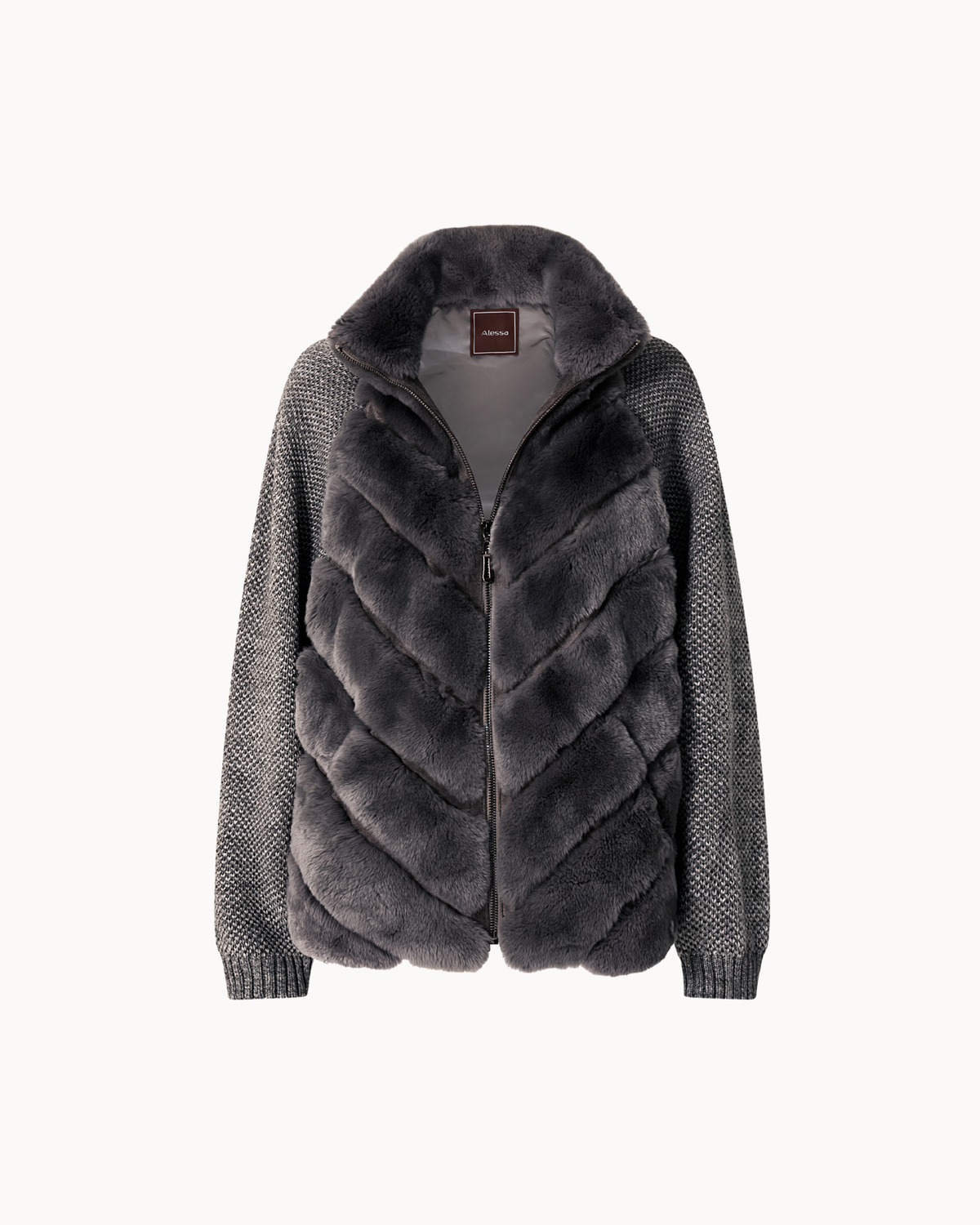 Cenya Fur Jacket - Frosted Greige