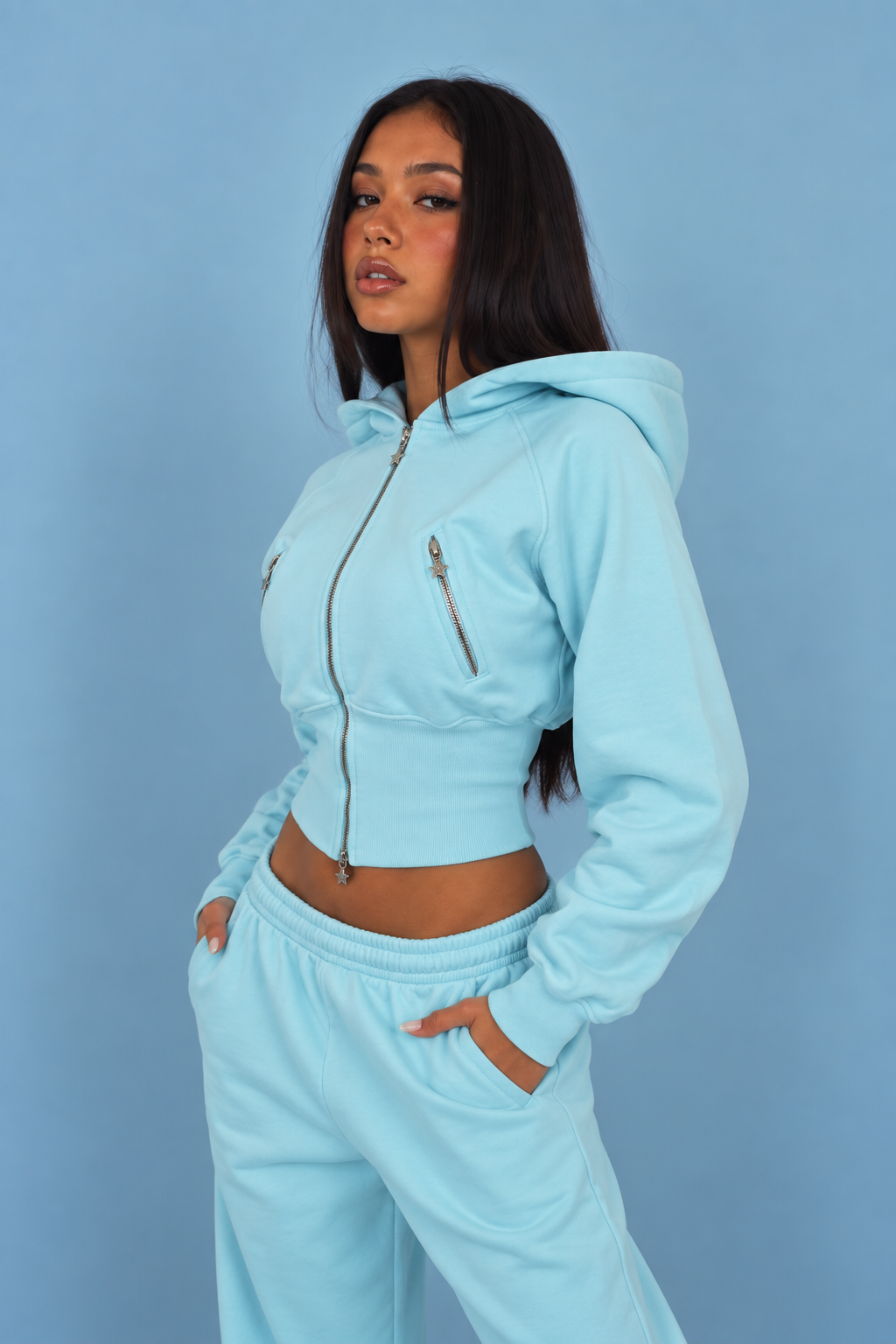 KAYO | CROPPED ZIP-UP HOODIE