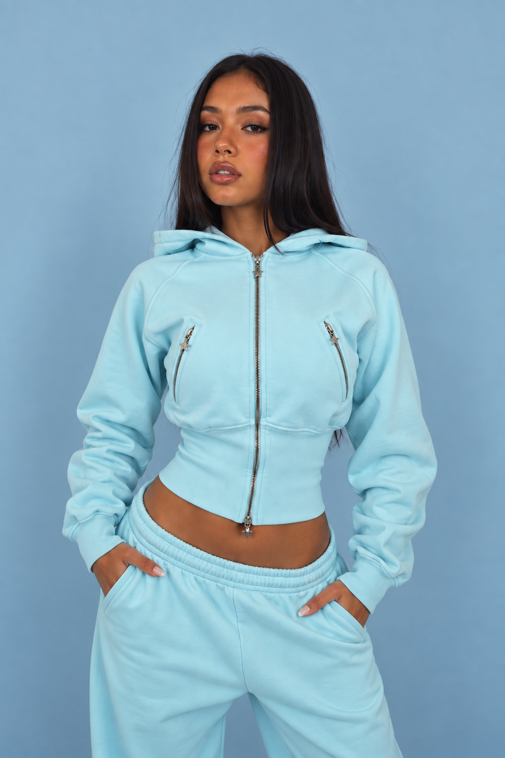 KAYO | CROPPED ZIP-UP HOODIE