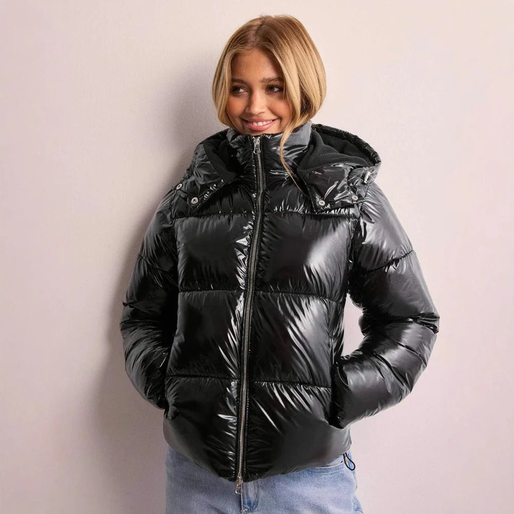 Winnie | Women's Glossy Hooded Puffer Jacket