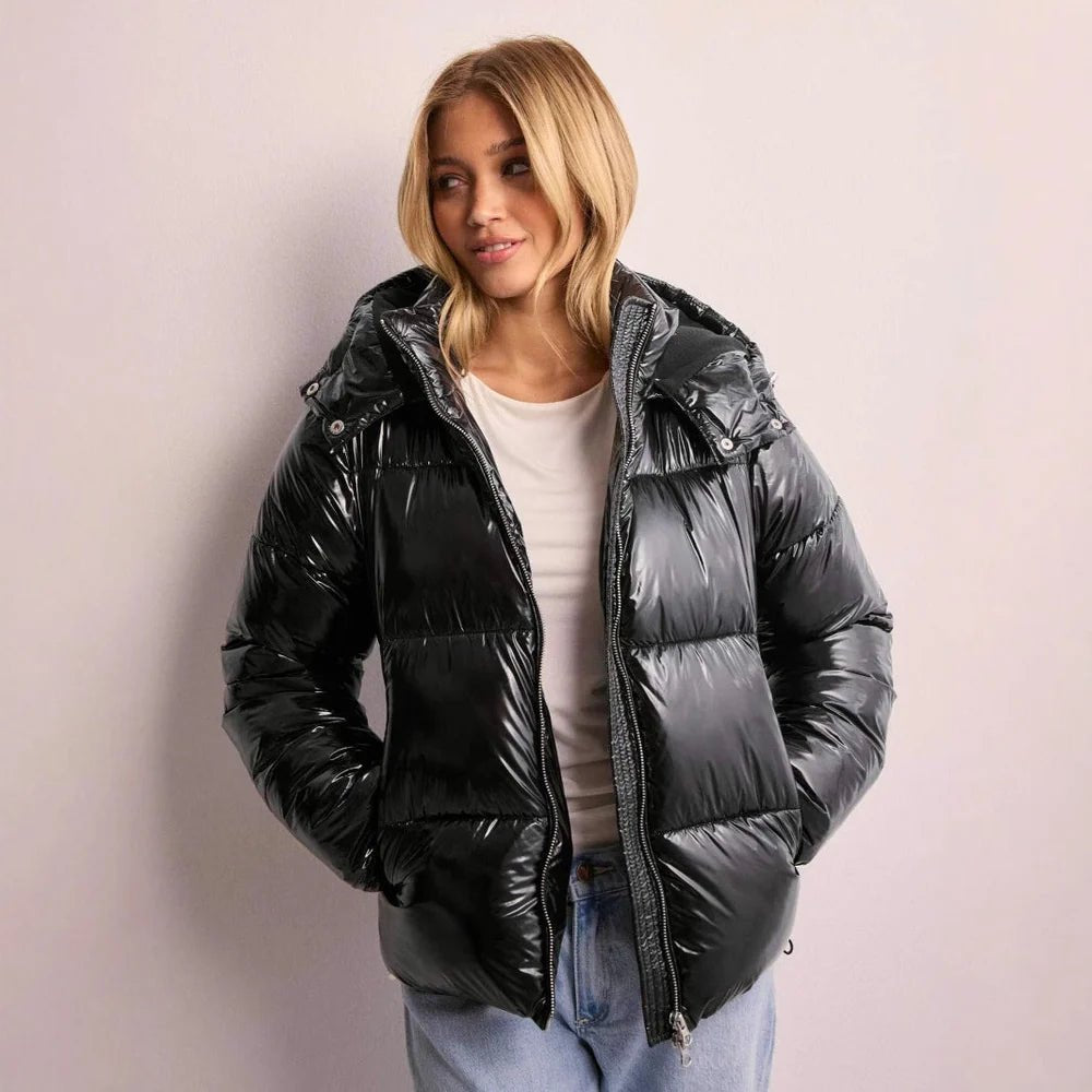 Winnie | Women's Glossy Hooded Puffer Jacket